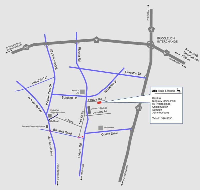 Directions to Sable Head Office in Johannesburg